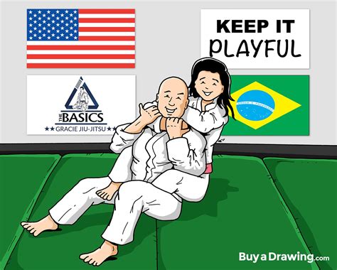 caricatures brazilian jiu jitsu gifts